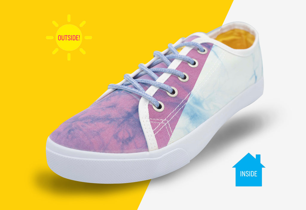 2022 Women Ultraviolet Color Changing Canvas Shoes High-Top Hand